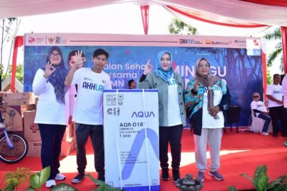 Bupati Musi Rawas Lepas Peserta Jalan Sehat HUT BUMN Ke 25