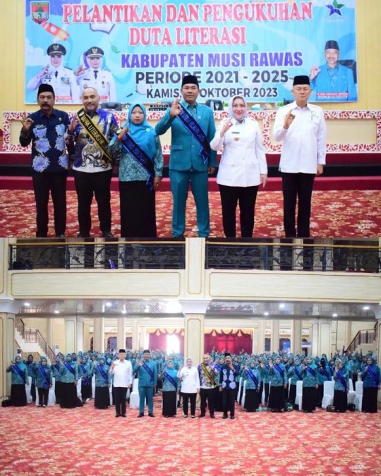 Bupati Musi Rawas Hadiri Pelantikan Bunda/Bapak Literasi Desa dan Kelurahan se-Kabupaten Musi Rawas