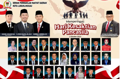 Peringatan Hari Kesaktian Pancasila, DPRD Kota Lubuklinggau Ucapkan Selamat 1 Oktober 2023
