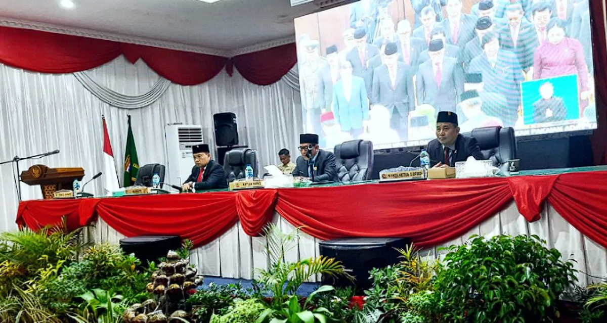 Rapat Paripurna DPRD Kabupaten Musi Rawas Utara Dengarkan Pidato Presiden RI pada Sidang Tahunan MPR RI dan Sidang Bersama DPD RI dan DPR RI Tahun 2023