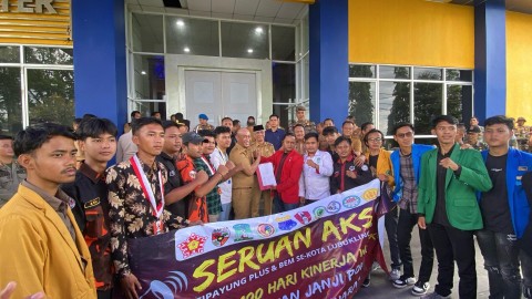 100 Hari Kerja Wali Kota Lubuk Linggau, Mahasiswa Lintas Kampus Gelar Aksi Damai