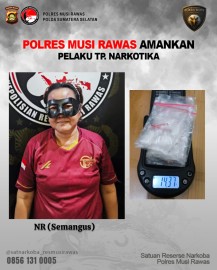 Ibu Rumah Tangga di Semangus Lama Ditangkap, Polisi Amankan 14,37 Gram Sabu