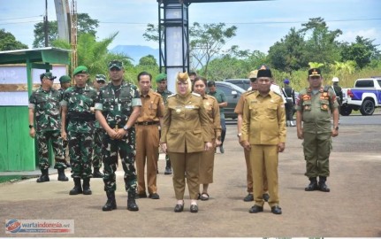 Danrem 044/Gapo Bersama Bupati Musi Rawas Tinjau Marshalling Area (MA) Yonif TP 947/Pangeran Amin